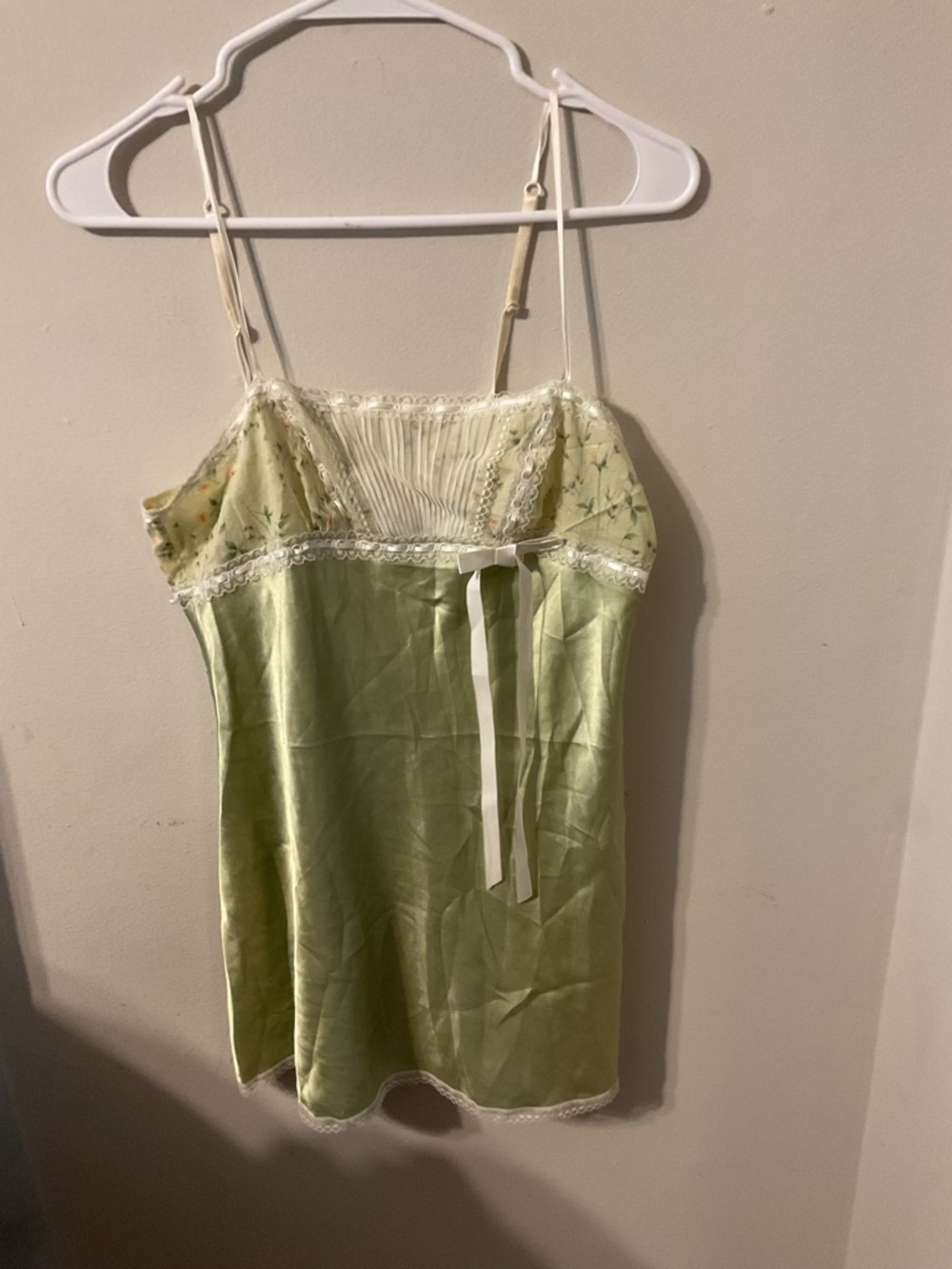 Victoria's Secret rare vintage sage green Fairycore slip dress sz small coquette